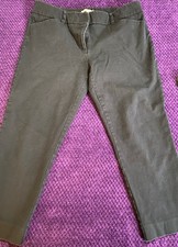 NEW YORK COMPANY STRETCH Women's Capri Pants size 12 Black cotton. Pre-owned.
