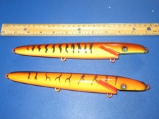 Lot of 2 Sledge  Randy Shutt Ent Musky Lure Rattling 9" Brown Craw