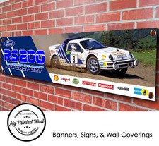 Ford RS200 Group B WRC Rally Car Banner for Garage, Workshop, Showroom etc