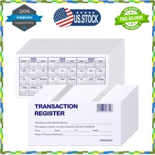 24 PCS Check Registers for Personal Checkbook, Easy to Read Checkbook Register
