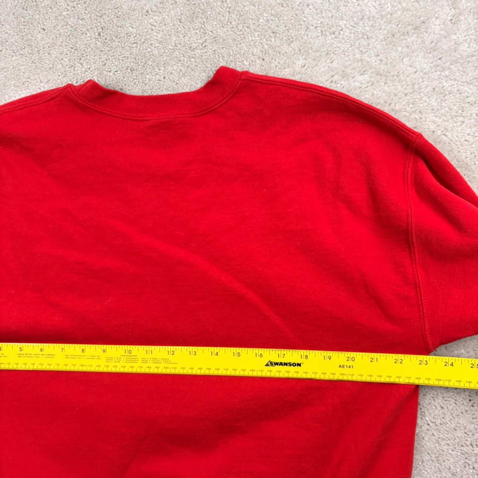 Ron Swanson Parks & Rec Christmas Sweater Adult Size Large Red Ugly Gildan