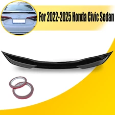 For 2022-2025 Honda Civic Sedan Si Style Rear Trunk Spoiler Wing Glossy Black