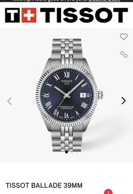 Tissot Ballade Automatic Certified Chronometer Balance of warranty 22 months.