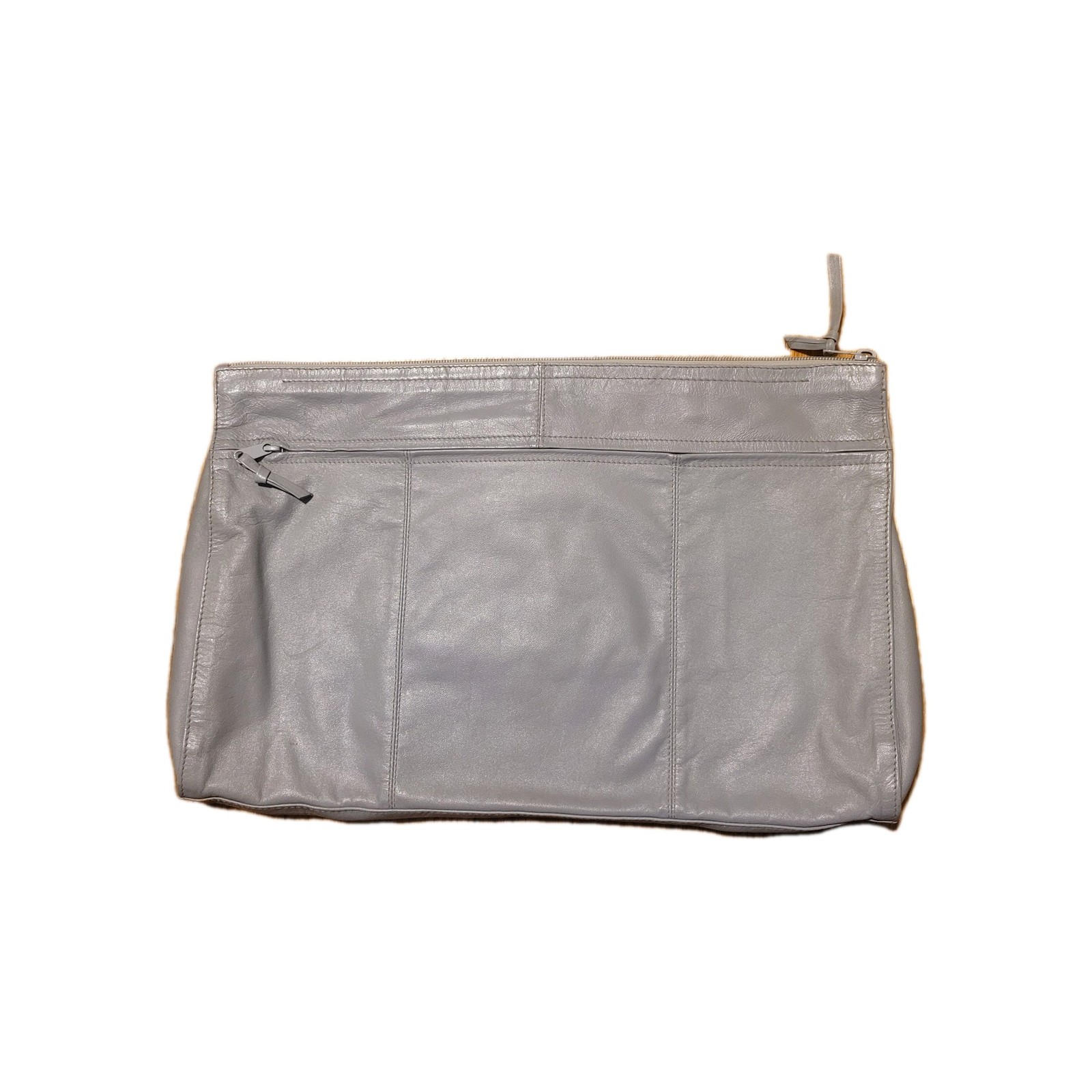 VTG Gray Leather Patchwork Lizard/Suede Detail Cl… - image 3