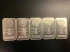 Lot of 5 - 1 Troy oz. .999 Fine Silver Bar - Morgan