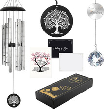 Memorial Wind Chimes with Suncatcher, Sympathy Gifts Wind Chime for Loss of Love