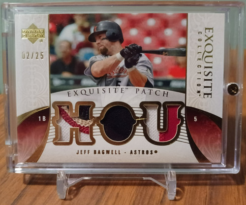 JEFF BAGWELL 2006 EXQUISITE COLLECTION JB1 TRIPLE PATCH 2/25 ASTROS HOF