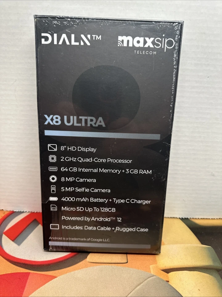 DIALN X8 ULTRA 64GB TABLET, Android 8" 64GB WiFi, NEW SEALED, Seal Has Tears - Image 2 of 4