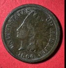 1864L US Indian Head Cent! "L" Shows! Pointed Bust! VF Details! Old US Coin!