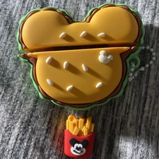 Airpod 4th gen Earphone Case 3D Mickey Mouse  hamburger Silicone Protection Case
