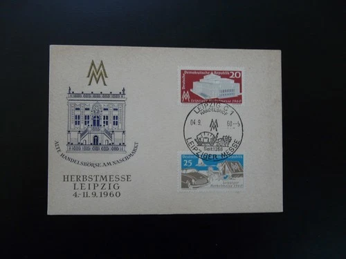 Leipziger Messe FDC card East Germany DDR 1960