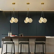 Bar LED Chandelier Lighting Glass Light Kitchen Island Lamp Home Ceiling Lamp