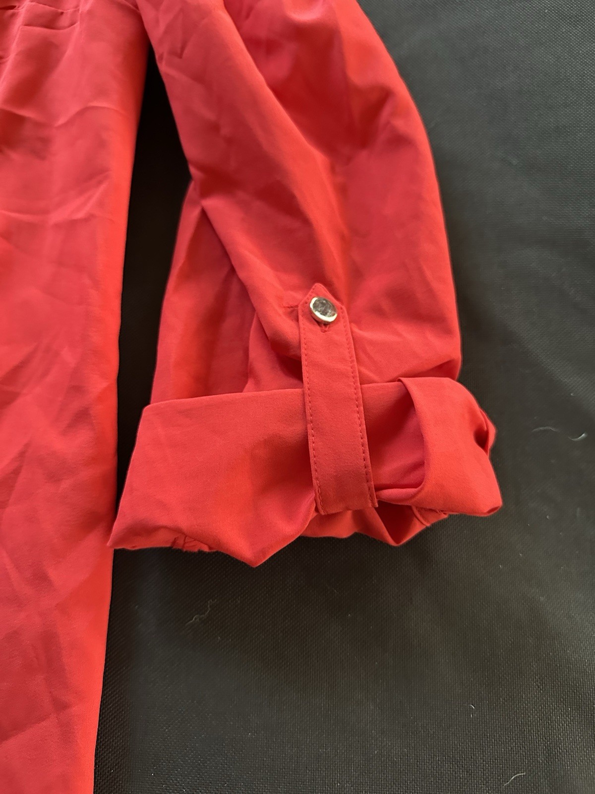 Notations Women’s Red Button Front Blouse Size XL… - image 8