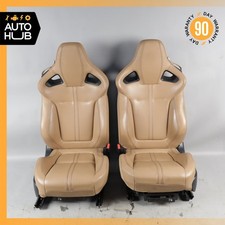 15-17 Jaguar F-type Coupe Right Left Side Seat Cushion Assembly Set Beige Oem