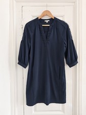 Whistles navy shift dress pockets size 8