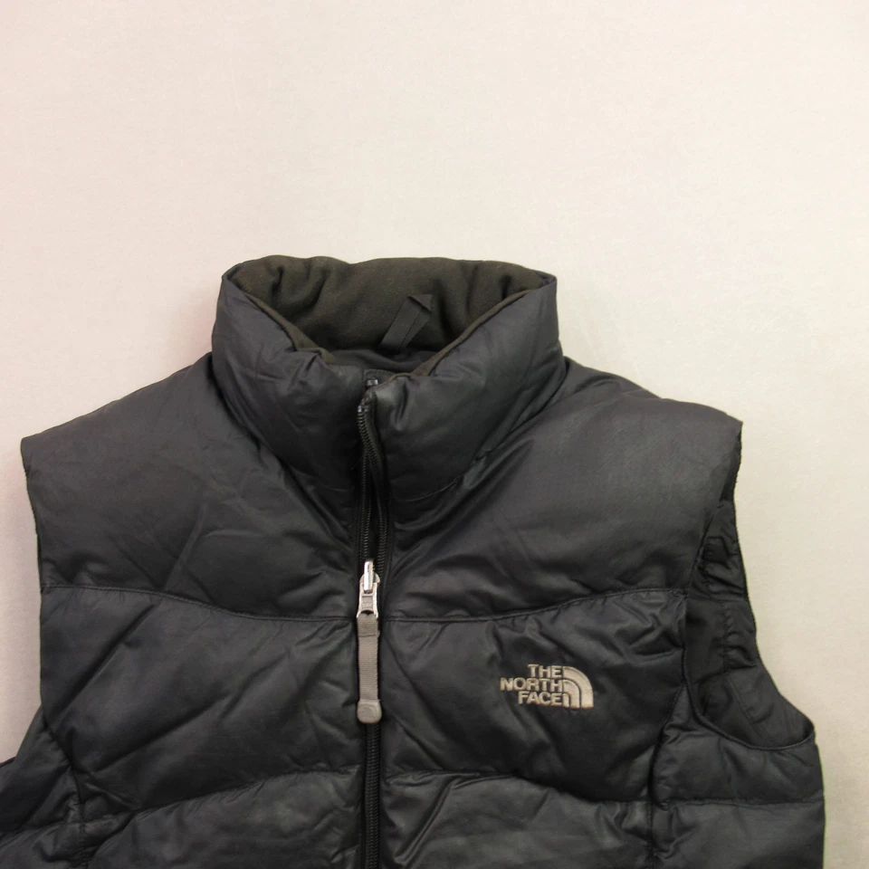 North Face Vest Girls Medium Sleeveless Pockets Full Zip Lightweight Puffer 550 - Image 3 of 4