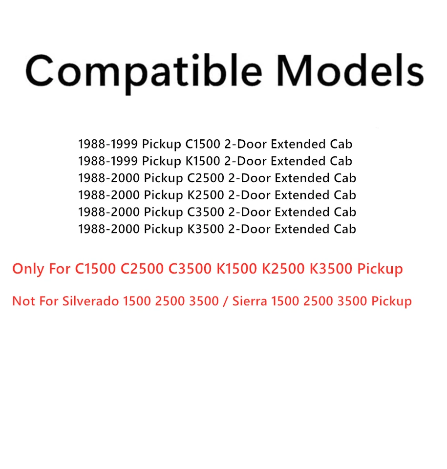 Pickup Chevy/GMC 88-99 C/K 1500 2500 3500 conductor lado izquierdo cuarto de vidrio MOV Foto 4 de 4