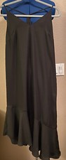 Soprano Women's Sz S V-Neck Lined Asymmetric Ruffle Hem Racerback Strap Dress