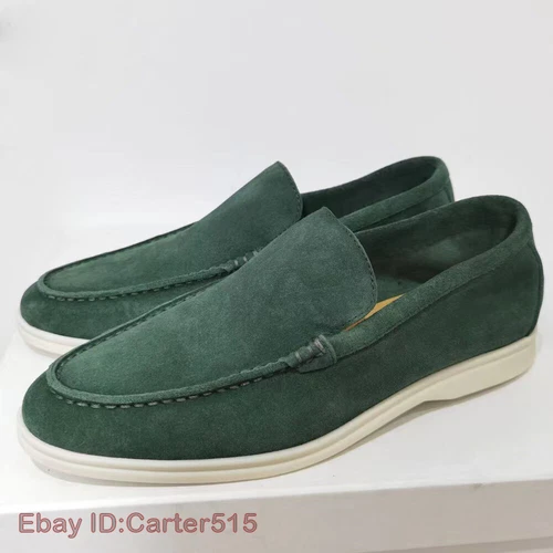 Mocasines informales de gamuza estilo británico para hombre ligeros sin cordones zapatos cómodos 38-48 - Imagen 12 de 46