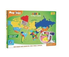 Imagimake Mapology World Flags Capitals Jigsaw Puzzle 75 Multi-Colored Country