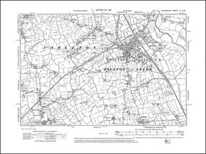 Old map of Poulton le Fylde, Lancashire in 1913: 51NW repro | eBay