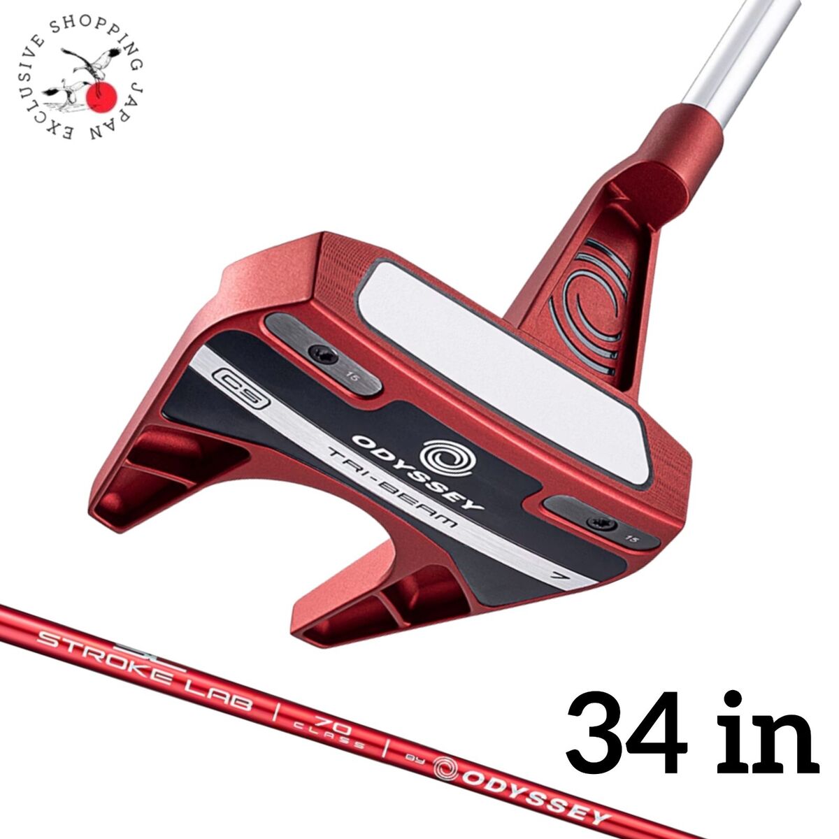 Odyssey TRI-BEAM RED #7 CS Seven Putter 34in STROKE LAB 70C Odyssey TRI-BEAM RED #7 CS Seven Putter 34in STROKE LAB 70C