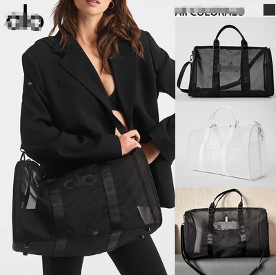 Für ALO Sheer Tote Bag Schwarz/Weiß Mini Handtasche Hollowed out Mesh Tasche