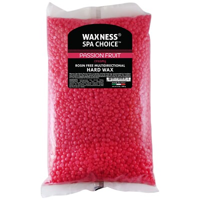 Waxness Spa Choice Passion Fruit Rosin Free Multidirectional Hard  Wax 2.2 lb