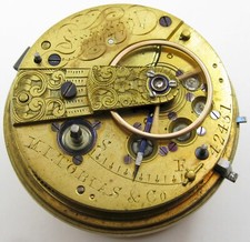 Chain fusee Pocket Watch 42451 jeweled Movement M I Tobias Liverpool