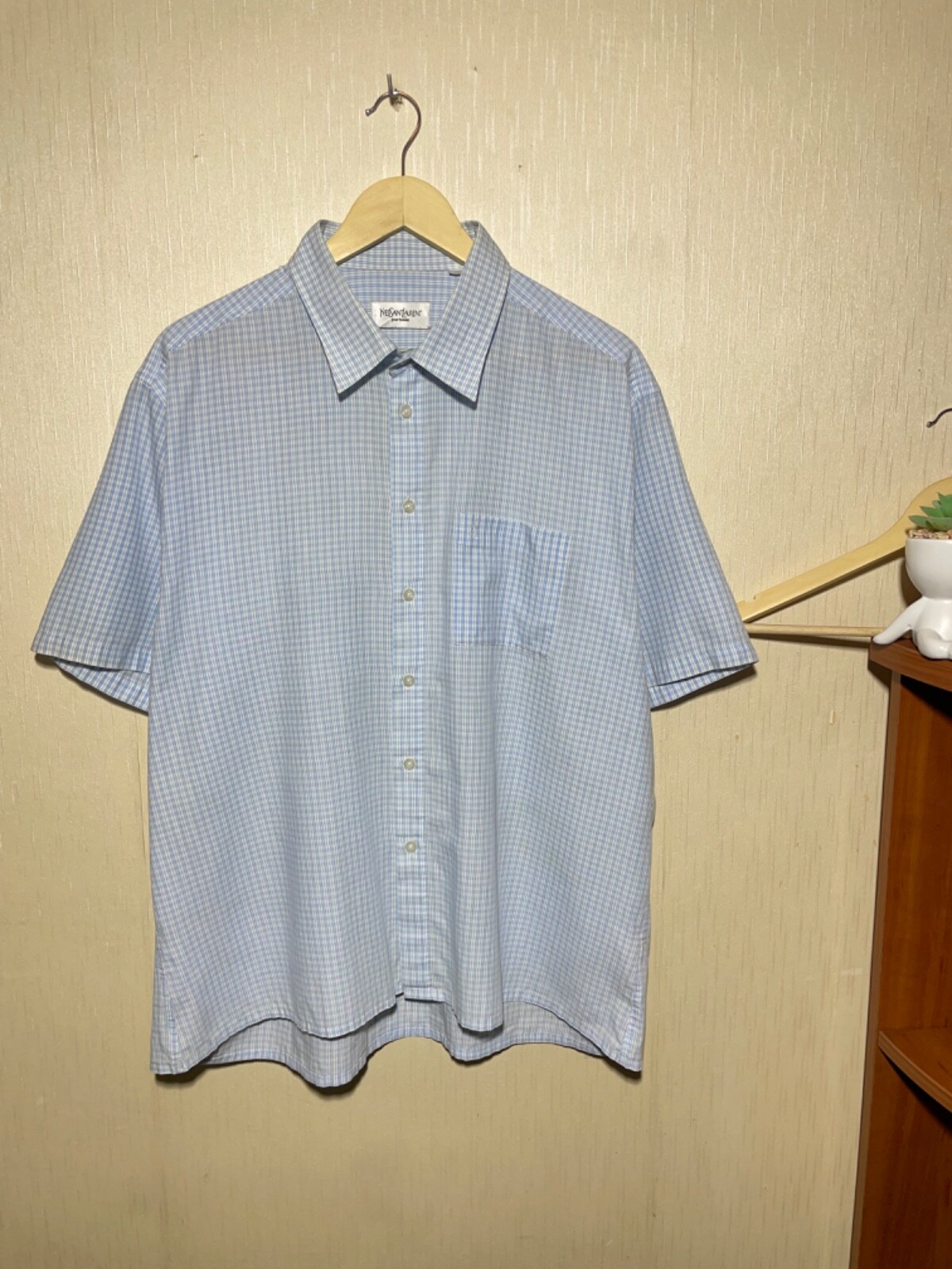 Yves Saint Laurent camicia vintage con bottoni XXL