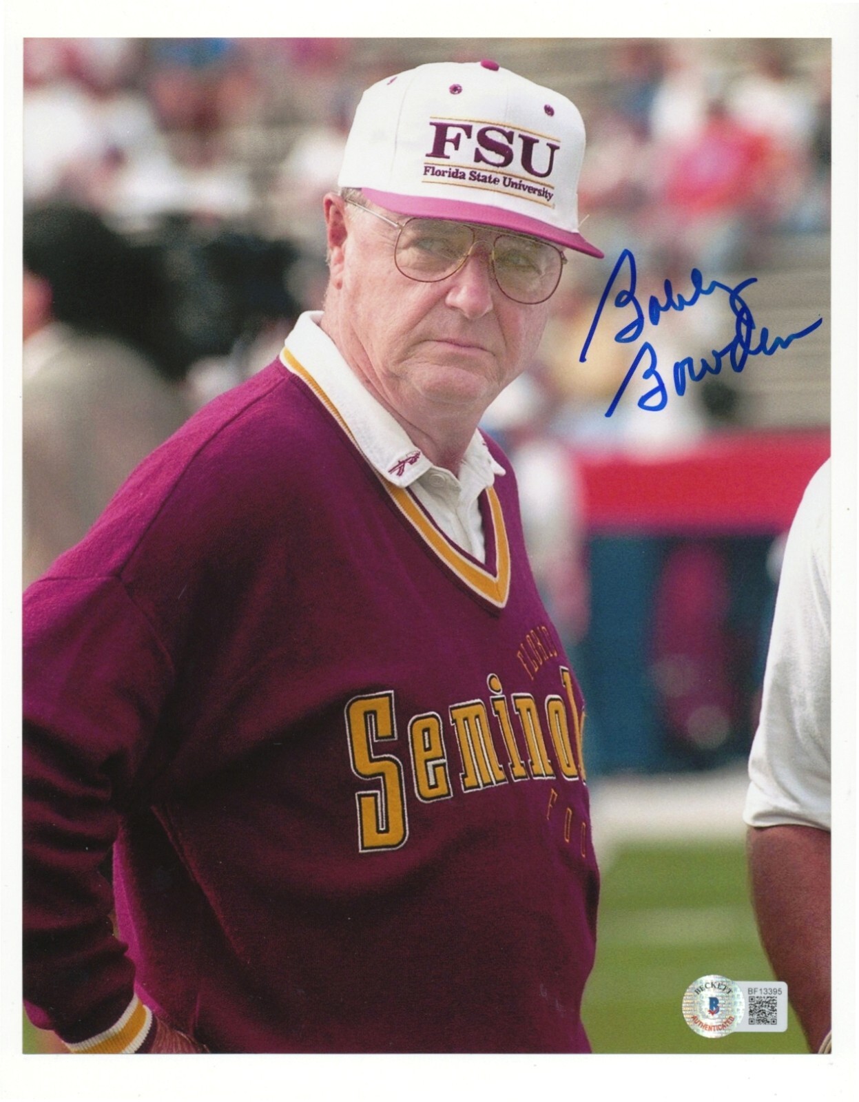 BOBBY BOWDEN Autographed Signed Florida State Seminoles / Florida State St FSU 8x10 Photo - BAS Beckett 