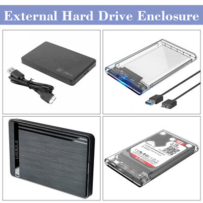 Externes Festplattengehäuse Storage Case USB 3.0 SATA für 2,5'' HDD/SSD 3.1