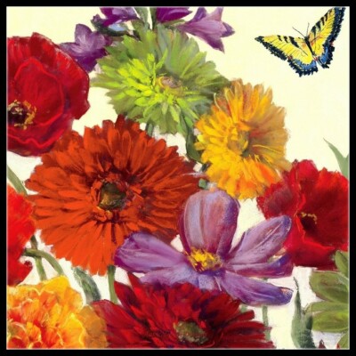 Counted Cross Stitch Patterns Chart Needlework DIY DMC -Butterfly Flower Scatter