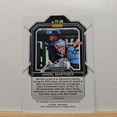 ANGEL MARTINEZ PANINI auto 自筆サイン MLB 2023 Panini Prizm Angel Martinez Potential Penmanship Autograph