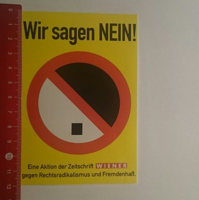 Sticker/Decal: Action of the magazine Wiener we say no (150117118)