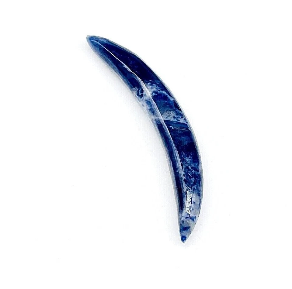 Pedra preciosa natural de sodalita presa de septo curva tamanho 12g a 5/8"" e personalizada. - Imagem 4 de 4