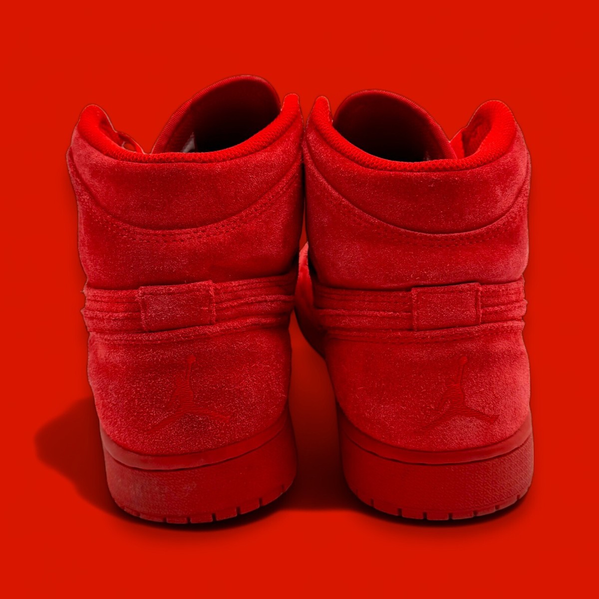 シューズ(男性用) Air Jordan 1 Retro High BG 'Red Suede' 2016 NIKE AIR JORDAN 1 RETRO HIGH Hi Triple Red SUEDE