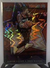 2021 Panini NBA HOOPS Purple Explosion Lights Camera Action Damian Lillard #17