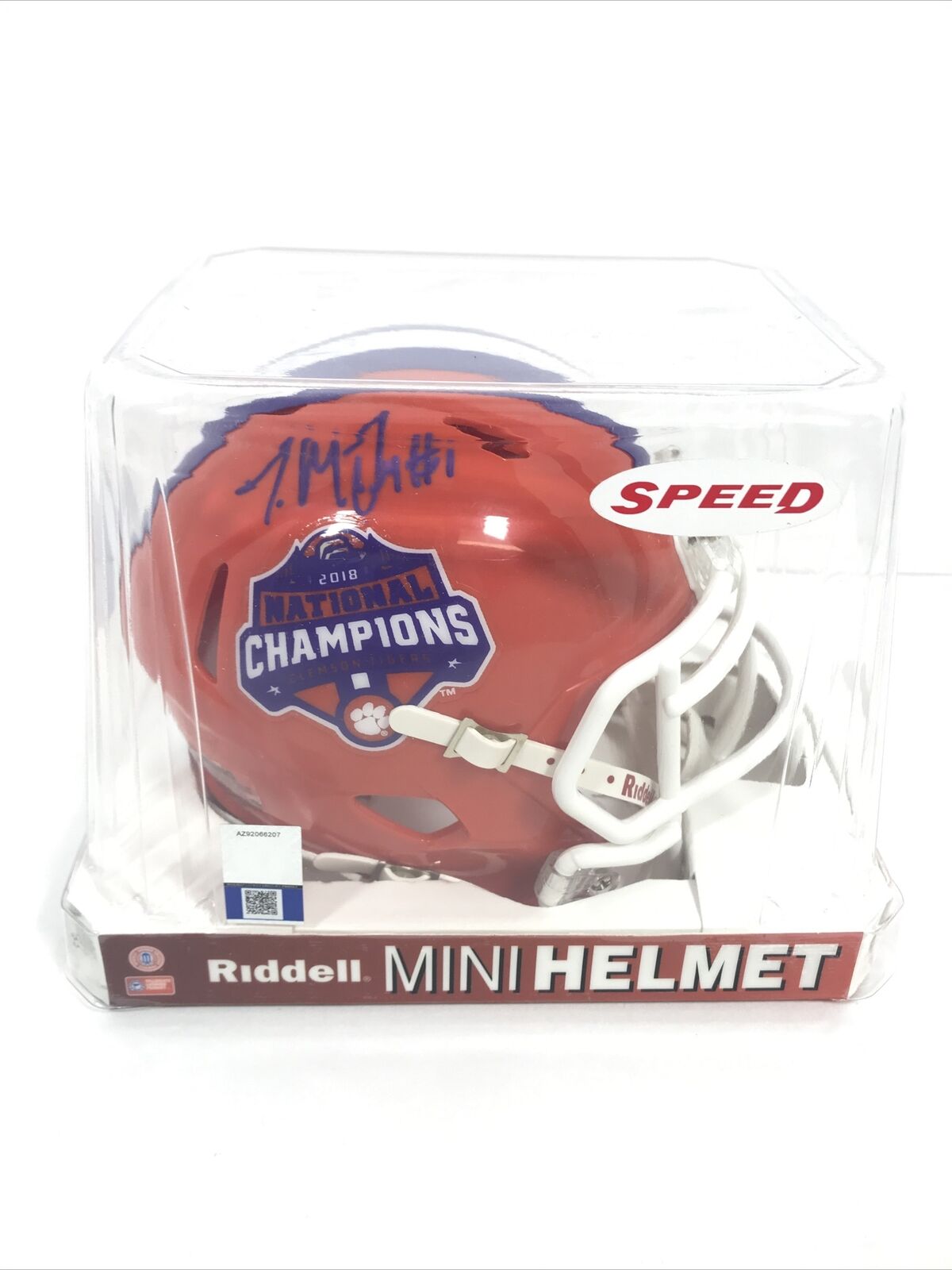 Travon Mullen Signed Clemson 2018 Mini [Alternative dealer] National Champions Helmet Import