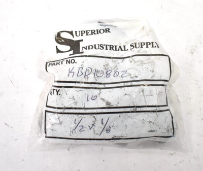 Lot of 10 Superior Industrial Supply Threaded Nuts Hardware 1/2'' x 1/8'' KBD10802