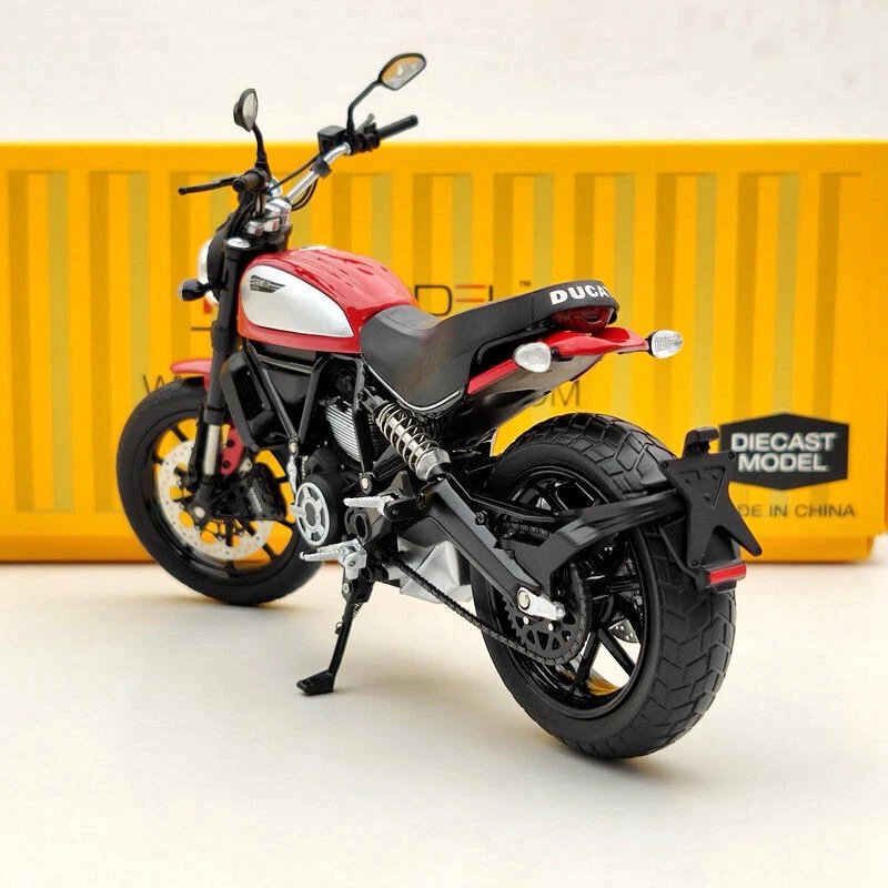 TRUE SCALE MINIATURES 1/12 DUCATI SCRAMBLER MODEL 2015 ROSSO TSM MODELLINO MOTO - Immagine 3 di 4