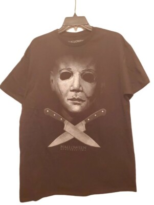 New Halloween Resurrection Mens Lrg Michael Myers Cold Stare 80s HorrorMovie Tee