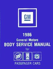 1986 Buick Cadillac Oldsmobile Fisher Body Service Shop Repair Manual Book Guide