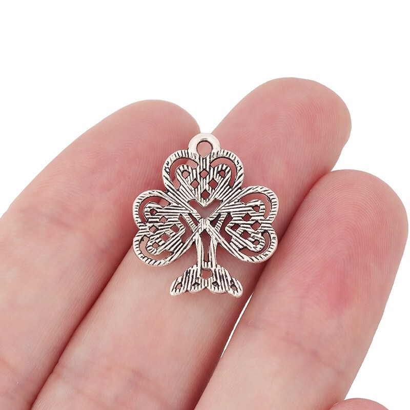 20 Tibetan Silver Celtic Knot Tree Charms Pendants For Jewellery Making