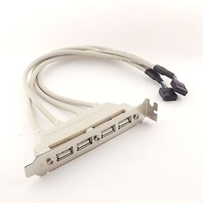 1pcs 4 Ports USB 2.0 A Female to Dual 9 Pin Motherboard Bracket Extension Cable