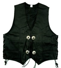 Oldschool Lederweste, Kutte im Motorrad, Rocker, Western, Biker-Style schwarz