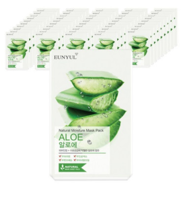 EUNYUL ALOE Natural Moisture Gesichtsmaske, Blattpackung, beruhigend,...