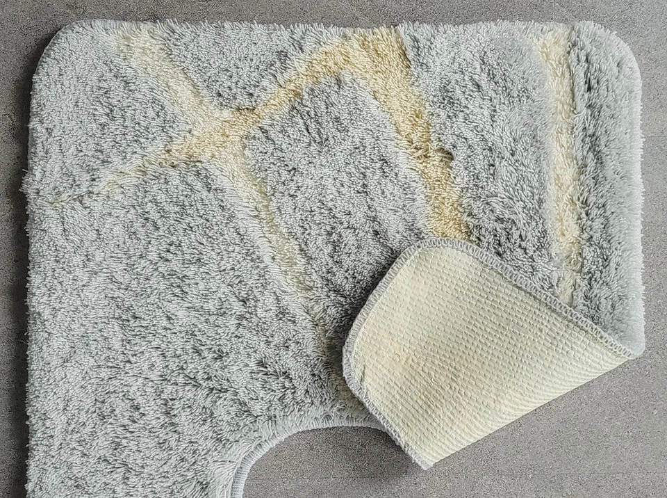 Spirella Motion Manhatten Grau Gray WC-Vorleger 55x55cm mit Ausschnitt hellgrau - Bild 3 von 4