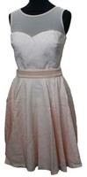 Damenkleid Kleid Spitze Abendkleid Partykleid Nude Apricote Hybrid Gr. 38 Neu