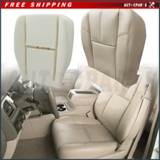 Driver Bottom Leather Seat Cover And Foam Cushion For 07-14 Chevy Sierra 2500HD